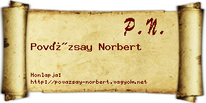 Povázsay Norbert névjegykártya